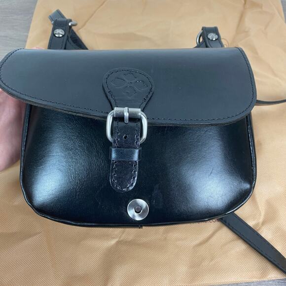 Patricia Nash Black Leather Lindy Saddle Bag NWT - Picture 6 of 16